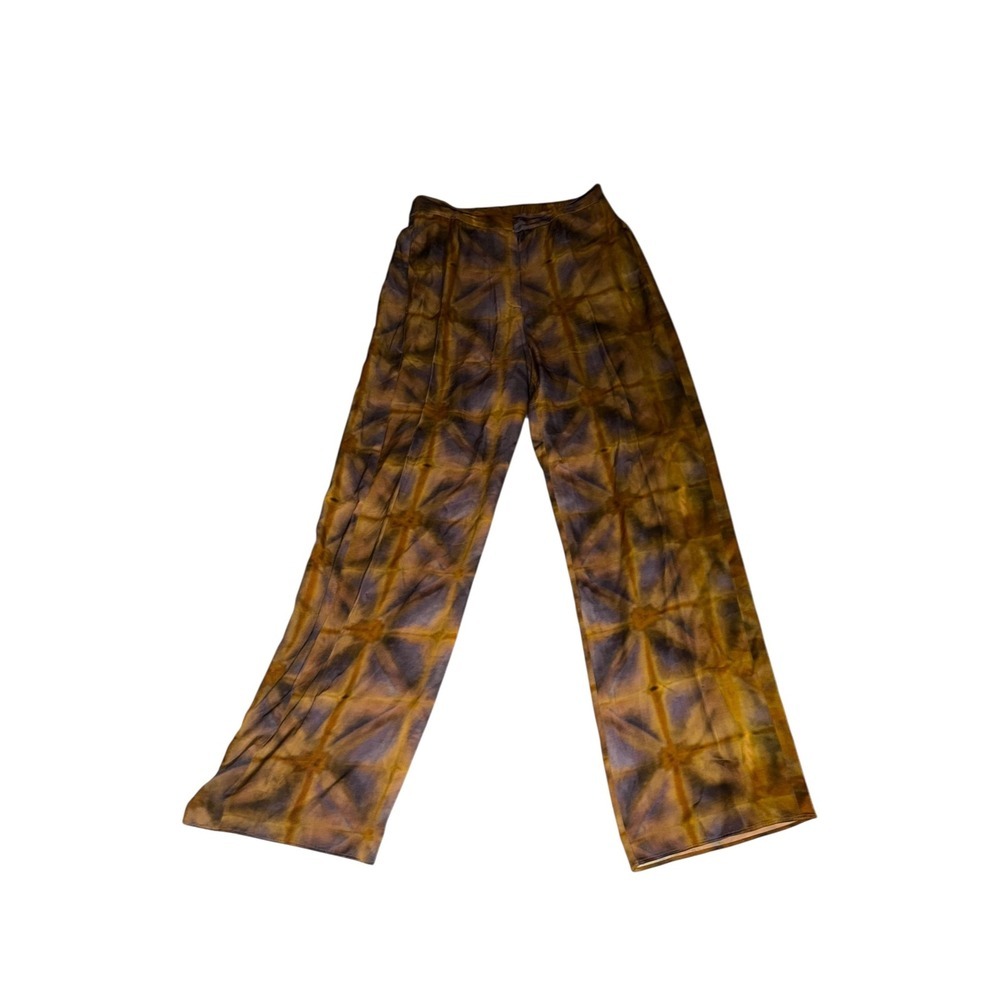 ZARA ZW Collection Bosmali Wide Leg Pants Sz M Viscose Boho Hippie Dopamine - Picture 4 of 10